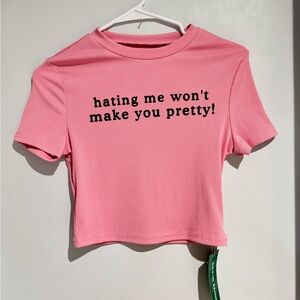 SHEIN Multicolored Graphic Crop Top Short Sleeve